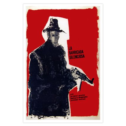 Spanish movie Poster"Silent BARRICADE"Expressionism art.La barricada silenciosa.