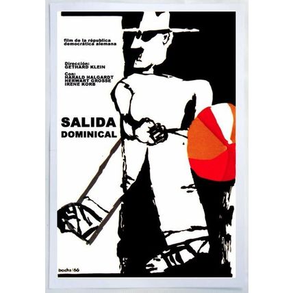 Movie Poster decor Going out on SUNDAY"Art film.Expressionist colorful fresh art