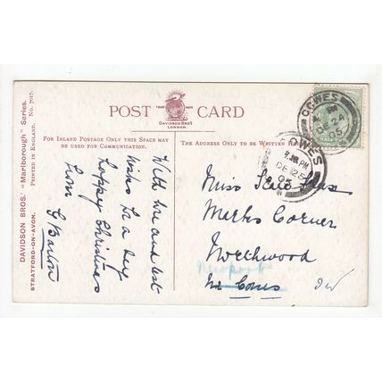 Stratford-on-Avon Art Postcard 1905 Davidson Bros 7017