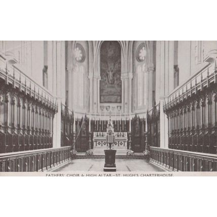 London Charterhouse Fathers Choir St Hughs Antique Postcard