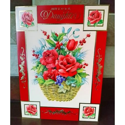 Large Christmas Cards Pack of 10 ( Daughter ) 2 designs