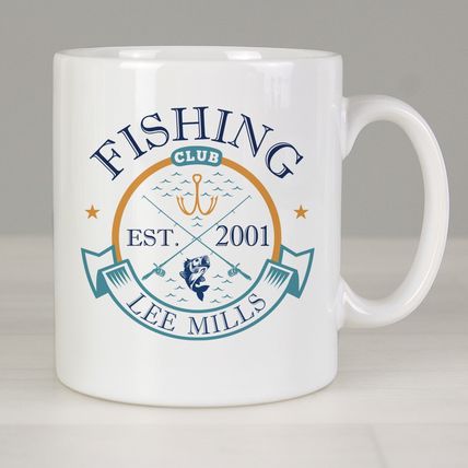 Fishing Club Mug for dad father son daughter girlfriend boyfriend personalised