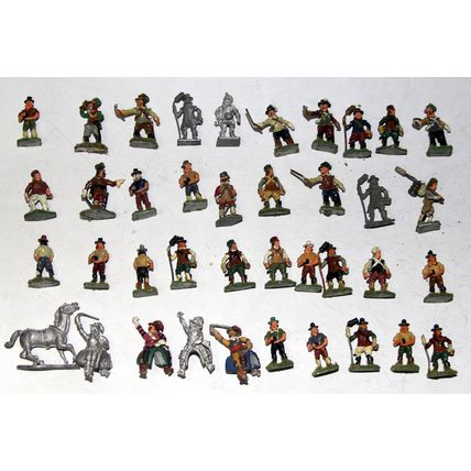 25mm hinchliffe english civil war artillerymen white metal