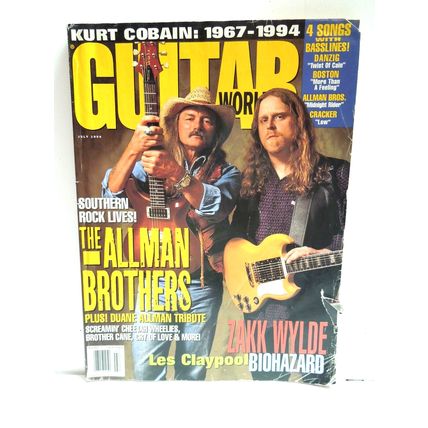 Guitar World Magazine Kurt Cobain Poster 1967-1994 Allman Brothers 1994