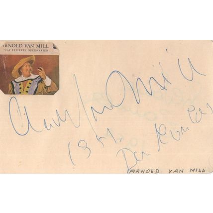 Arnold Van Mill Silvano Zanolli Opera Old Hand Signed Autograph Photo Card