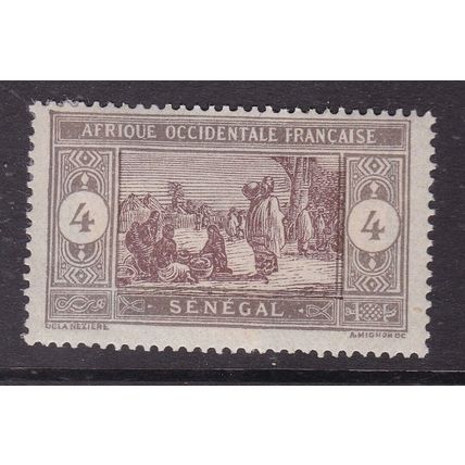 Senegal 1914 Market 4c Mint Heavily Hung SG 66 VGC