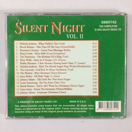Silent Night, The Greatest Hits Of Christmas Vol. 2 -1993- CD - Used