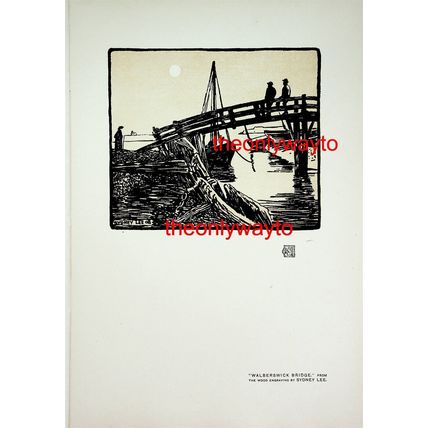 Walberswick Bridge, From Wood Engraving, S Lee, Book Illustration (Print), 1910