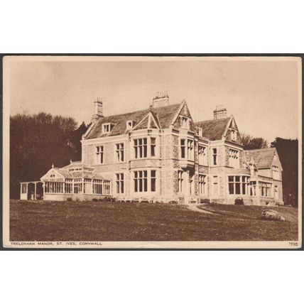 Treloyhan Manor, St Ives, Cornwall, 1956 - Photochrom Postcard