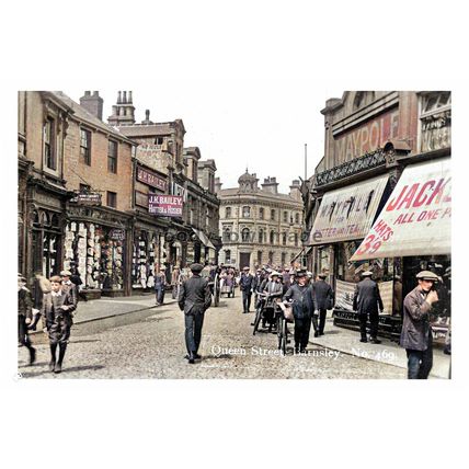 ptc0779 - Barnsley , Queen Street , Yorkshire - print 6x4