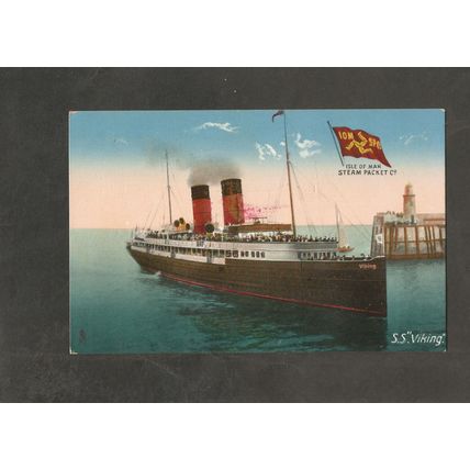 Ship SS Viking Isle of Man steamer