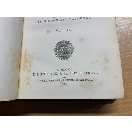 RARE* 1872 "THE WORKS OF THOMAS HOOD" VOLUME 9 ANTIQUE BOOK (P4)
