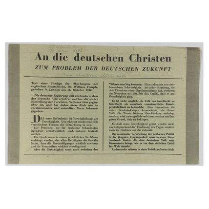 Original WW2 British Air Drop Propaganda Leaflet. - Code G.61 [1942].