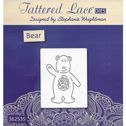 Tattered Lace. Bear Die. Die Cutting Cardmaking Scrapbooking Crafts
