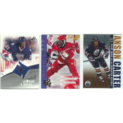 Anson Carter 9x card lot incl Jersey, Insert