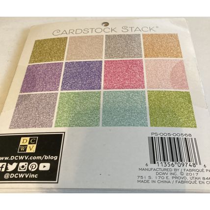 DCWV Cardstock - Glitzy Stack (6 x 6" - 22 sheets)