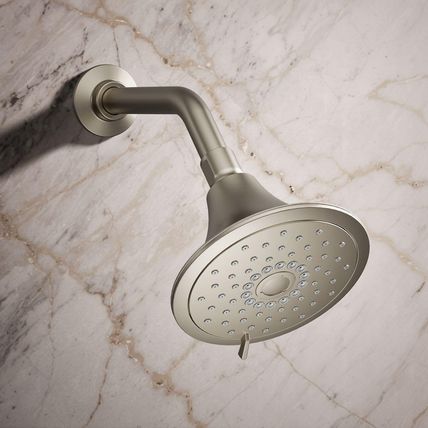 KOHLER 22169-BN Forte Multifunction Showerhead, Wall-Mount, 3 Spray Settings, 2.