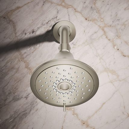 KOHLER 22169-BN Forte Multifunction Showerhead, Wall-Mount, 3 Spray Settings, 2.