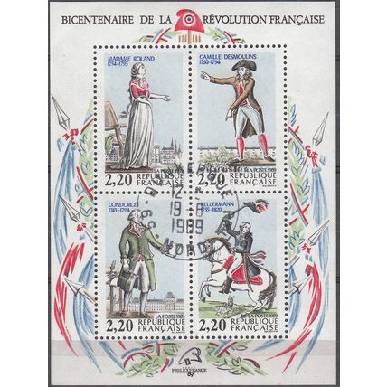 France 1989 Michel Bloc Feuillet 8 O Cote (2008) 5.00 € Personnages célèbres