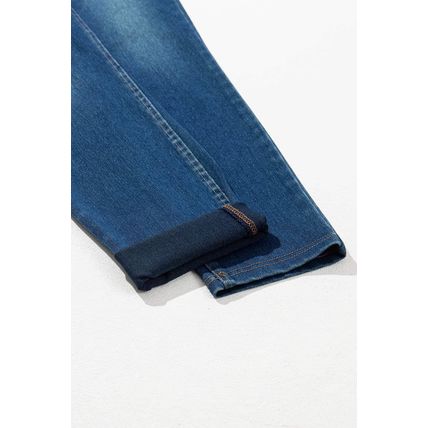 Ashleigh Blue Multiple Pockets Straight Leg Washed Stretchy Knit Casual Jeans