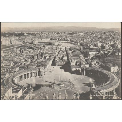 Panorama da San Pietro, Roma, 1924 - Richter Foto Cartolina