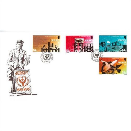 JERSEY 1990 INTERNATIONAL LITERACY YEAR FIRST DAY COVER PICTORIAL CANCEL VFU