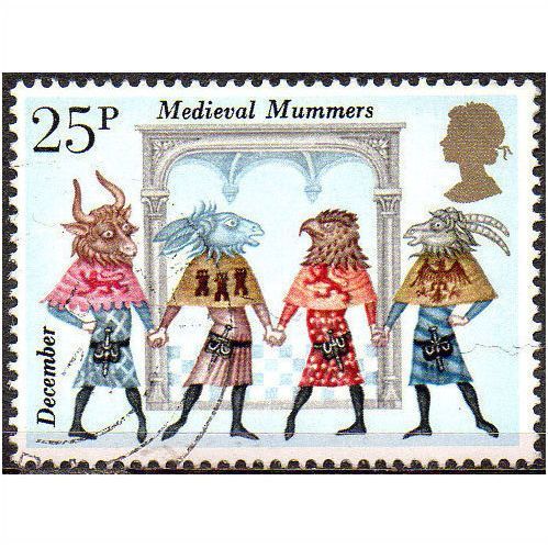 Great Britain 1981 Folklore Europa 25p Medieval Mummers Used SG 1146 Sc936 stamp