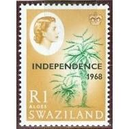 Swaziland QEII 1968 R1 Emerald & Ochre Unmounted Mint MNH SG 157 stamp aloes