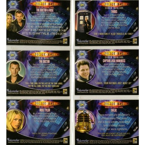 Dr Doctor Who New Season 1 Full 6 Card Preview Set from Inkworks