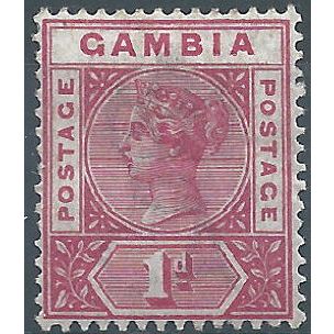 Gambia 1898 SG38 1d Carmine Mounted Mint .. ..