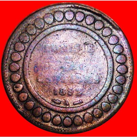 FRANCE: TUNISIA ★ 5 CENTIMES 1309-1892A! LOW START ★ NO RESERVE!