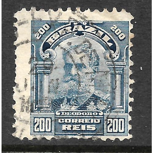 BRAZIL 1906 SG265 200R DEODORO BLUE FINE USED