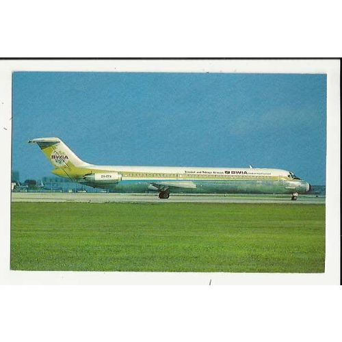 Aviation BWIA DC-9-51 Postcard by Mary Jayne (MJ820)