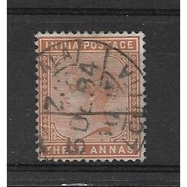 India.SG94 3a Brown-Orange.Colour Unchecked.Fine Used.Apr19