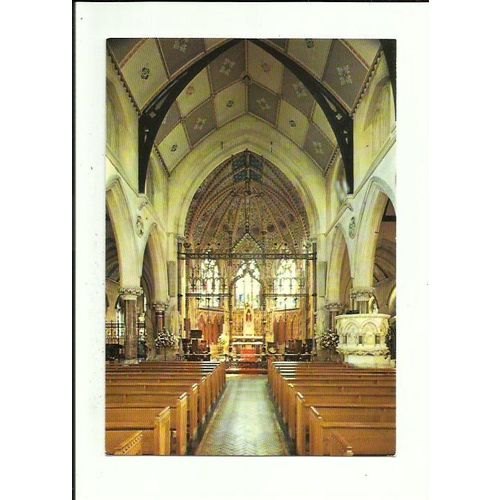 Somerset BATH St John's Catholic Church Interior Postcard by Unichrome (1219)