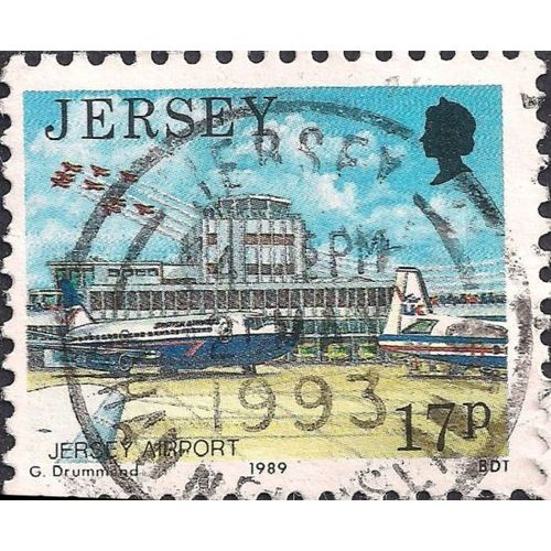 JERSEY, AIR, BAE Hawk, Boeing 737 & Fokker F27, blue 1989, 17p, #2