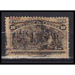 Used 237 10c Columbus Presenting Natives Average RA0926