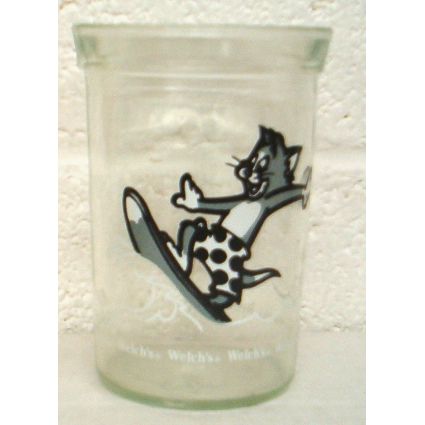 WELCH's ' TOM & JERRY' glass ' TOM SURFING (1990)
