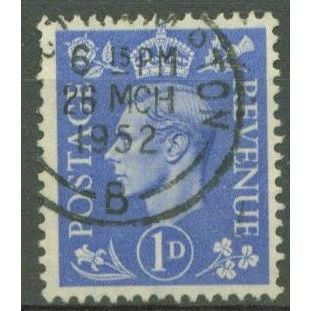 GREAT BRITAIN - 1950-52 - 1d pale ultramarine - FU