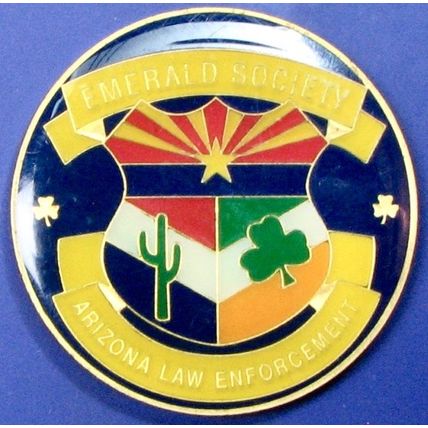 Arizona Emerald Society. Challenge Coin. 1.75". 40b.