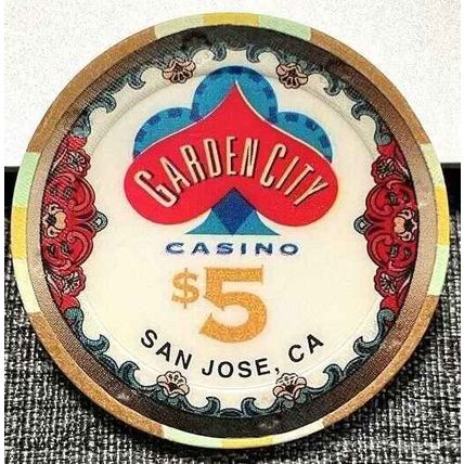 Garden City $5. Casino Chip - San Jose, California