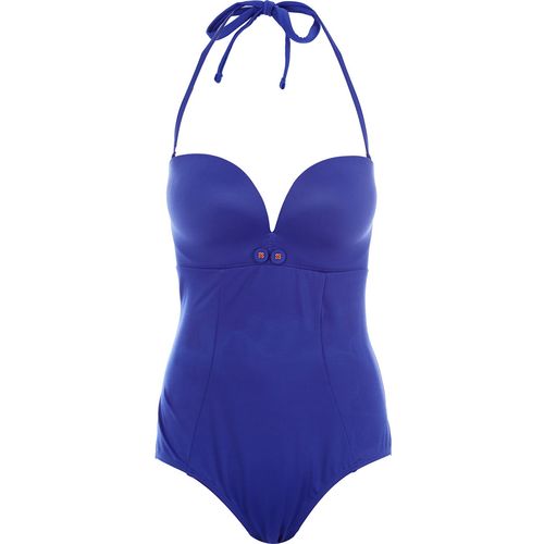 GOSSARD Riviera Blue Egoboost Bandeau Plunge Swimsuit BNWT