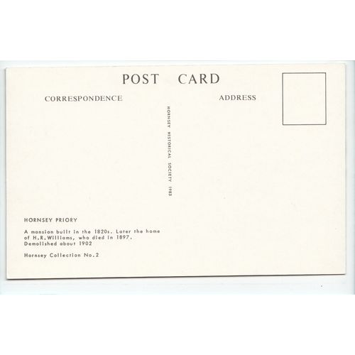 Hornsey Priory London Reproduction Postcard HC2