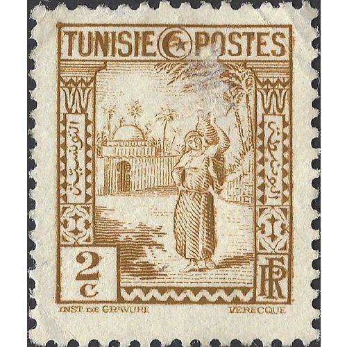 TUNISIA, Water Bearer, brown 1931, 2c