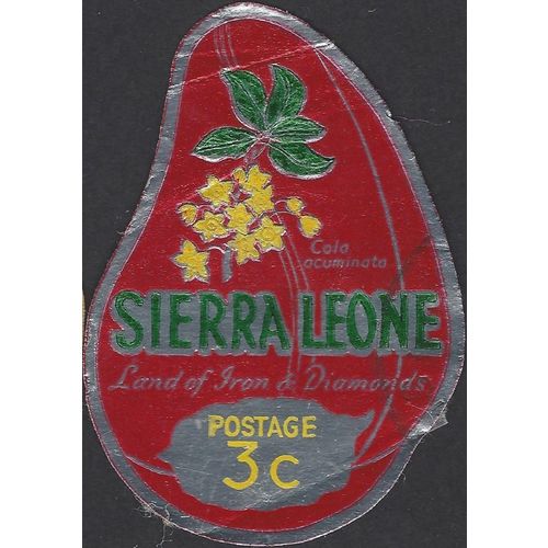 SIERRA LEONE, Kola Nut, red 1967, 3c