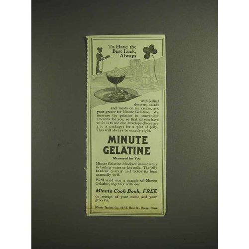 1914 Minute Gelatine Ad - Have the Best Luck, Always