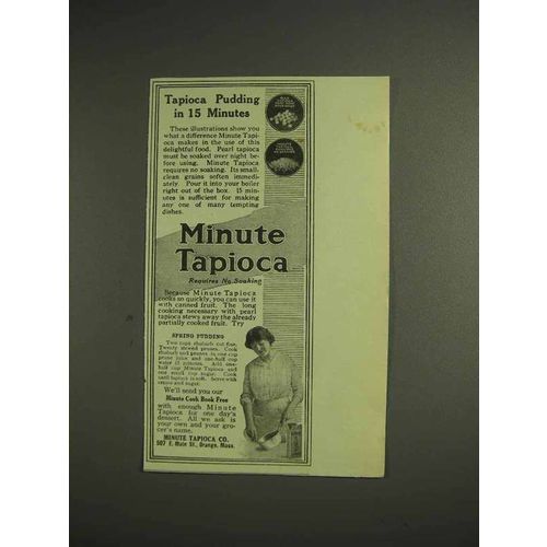 1914 Minute Tapioca Ad - Pudding in 15 Minutes