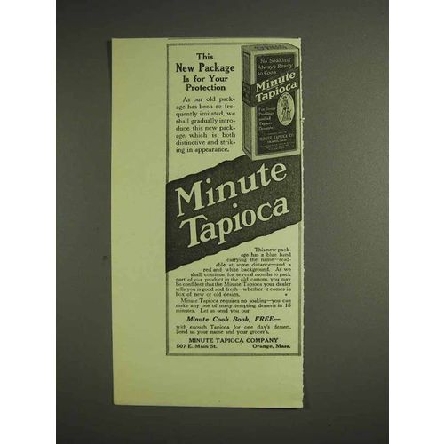 1914 Minute Tapioca Ad - Package For Your Protection