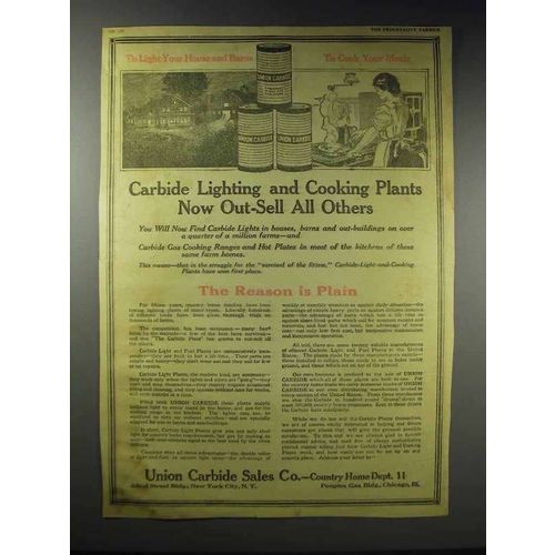 1916 Union-Carbide Light and Cooking Plants Ad