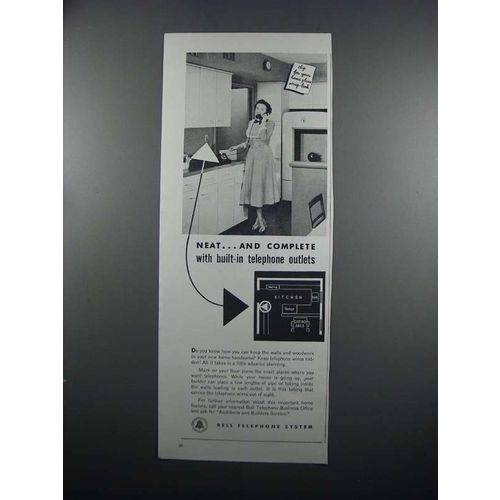 1950 Bell Telephone System Ad - Neat And Complete